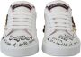 Dolce & Gabbana Witte Leren Kristallen Koningin Kroon Sneakers White Dames - Thumbnail 6