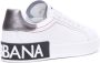 Dolce & Gabbana Witte Portofino Sneakers met Contrasterend Detail Witte lage sneakers met zilveren gelamineerde hiel White Dames - Thumbnail 15