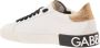 Dolce & Gabbana Witte Zwarte en Goudkleurige Portofino Lage Sneakers White Dames - Thumbnail 3