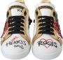 Dolce & Gabbana Witte Rozen Sequined Crystal Sneakers Multicolor Dames - Thumbnail 4