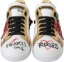 Dolce & Gabbana Kristallen Sneakers Met Pailletten En Rode Rozenmotief - Thumbnail 4