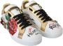 Dolce & Gabbana Kristallen Sneakers Met Pailletten En Rode Rozenmotief - Thumbnail 5