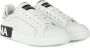 Dolce & Gabbana Witte Portofino Sneakers met Contrasterend Detail Witte lage sneakers met zilveren gelamineerde hiel White Dames - Thumbnail 11