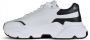 Dolce & Gabbana Chique Zwarte en Witte Leren Sneakers White Dames - Thumbnail 6