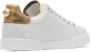 Dolce & Gabbana Witte leren sneakers met gouden en witte logo-applicaties White Dames - Thumbnail 9