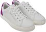 Dolce & Gabbana Witte Leren Sneakers met Paarse Details White Dames - Thumbnail 4