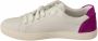 Dolce & Gabbana Witte Leren Sneakers met Paarse Details White Dames - Thumbnail 2