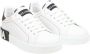 Dolce & Gabbana Witte Portofino Sneakers met Contrasterend Detail Witte lage sneakers met zilveren gelamineerde hiel White Dames - Thumbnail 8