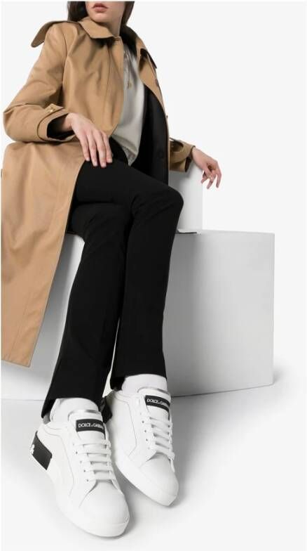 Dolce & Gabbana Portofino leren sneakers Wit - Foto 3
