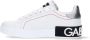 Dolce & Gabbana Witte Portofino Sneakers met Contrasterend Detail Witte lage sneakers met zilveren gelamineerde hiel White Dames - Thumbnail 7