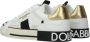 Dolce & Gabbana Witte en gouden leren Custom 2.Zero lage sneakers White Heren - Thumbnail 13