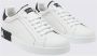 Dolce & Gabbana Portofino Sneakers Leren Sneakers met Baroklogo White Heren - Thumbnail 4