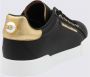 Dolce & Gabbana Portofino Sneakers van Zwart Leer met Logo Parel Black Dames - Thumbnail 9
