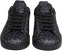 Dolce & Gabbana Zwarte Canvas Lage Sneakers met Logo Jacquard Black Heren - Thumbnail 10