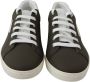 Dolce & Gabbana Witte en Groene Leren Low Top Sneakers Black Heren - Thumbnail 4