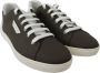 Dolce & Gabbana Witte en Groene Leren Low Top Sneakers Black - Thumbnail 5
