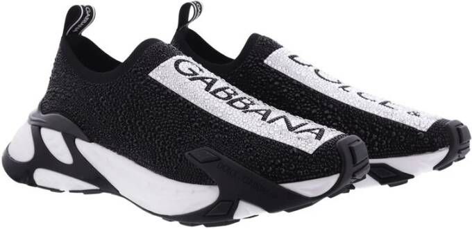 Dolce & Gabbana Snelle Sneakers Zwart Wit Gala