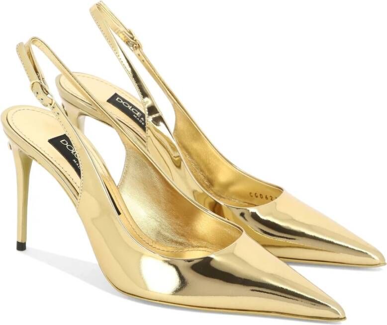 Dolce & Gabbana Spiegeleffect Slingbacks Yellow Dames