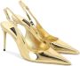 Dolce & Gabbana Gouden Metalen Monogram Leren Pumps Yellow Dames - Thumbnail 5