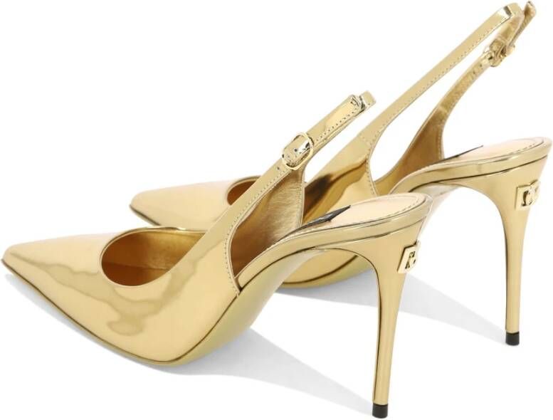 Dolce & Gabbana Spiegeleffect Slingbacks Yellow Dames