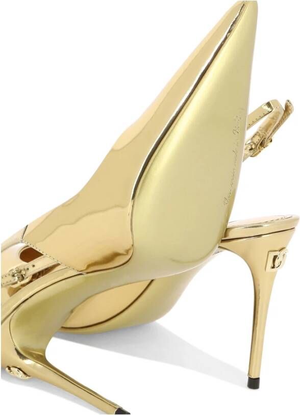 Dolce & Gabbana Spiegeleffect Slingbacks Yellow Dames