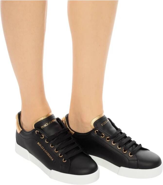 Dolce & Gabbana Sportschoenen met logo Zwart Dames