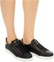 Dolce & Gabbana Portofino Sneakers van Zwart Leer met Logo Parel Black Dames - Thumbnail 3