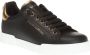 Dolce & Gabbana Portofino Sneakers van Zwart Leer met Logo Parel Black Dames - Thumbnail 4