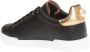 Dolce & Gabbana Portofino Sneakers van Zwart Leer met Logo Parel Black Dames - Thumbnail 5