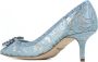 Dolce & Gabbana Lace Rainbow Pumps with Brooch Detailing Blauw Dames - Thumbnail 3