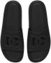 Dolce & Gabbana Rubberen Slides met Uitgesneden DG-logo Black Heren - Thumbnail 4