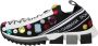 Dolce & Gabbana Black Multicolor Crystal Sneakers Shoes Zwart Dames - Thumbnail 6