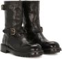 Dolce & Gabbana Stijlvolle Leren Laarzen Black Heren - Thumbnail 3
