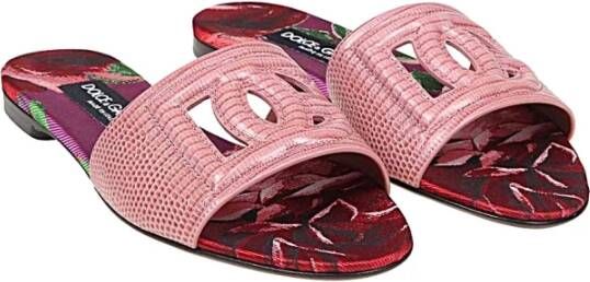 Dolce & Gabbana Stijlvolle Slides voor Dagelijks Comfort Pink Dames