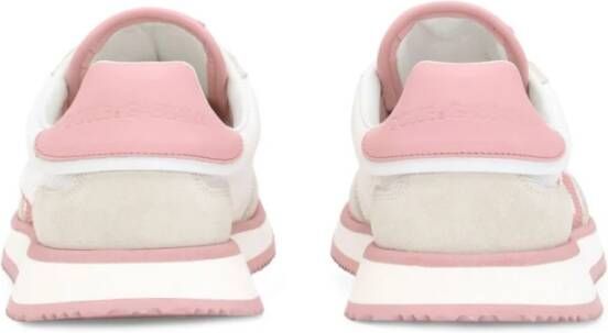 Dolce & Gabbana Witte en roze sneakers voor vrouwen Pink Dames