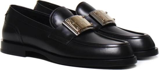 Dolce & Gabbana Stijlvolle zwarte platte schoenen Black Heren