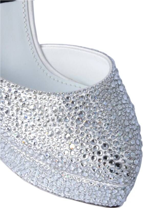 Dolce & Gabbana Strass Hakken Schoenen voor Vrouwen Gray Dames
