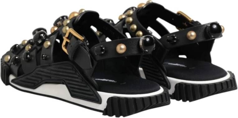 Dolce & Gabbana Studded Leren Enkelband Sandalen