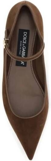 Dolce & Gabbana Suede en Nappa Leren Ballerina's