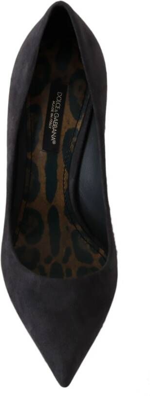 Dolce & Gabbana Suede lederen schoenen hakken Grijs Dames