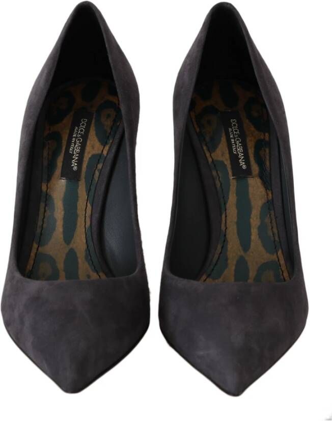 Dolce & Gabbana Suede lederen schoenen hakken Grijs Dames
