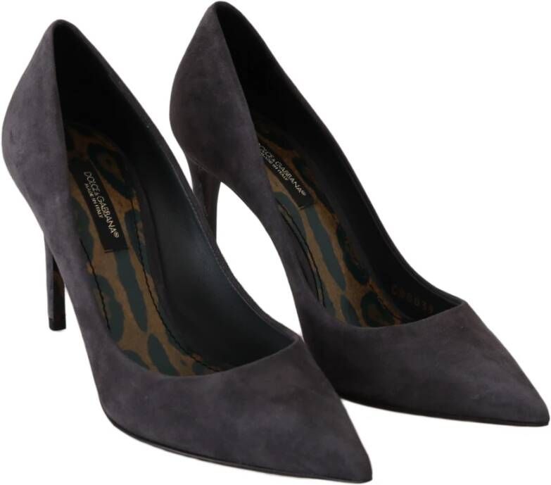 Dolce & Gabbana Suede lederen schoenen hakken Grijs Dames