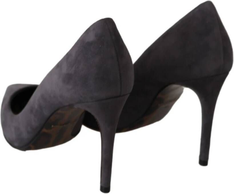 Dolce & Gabbana Suede lederen schoenen hakken Grijs Dames