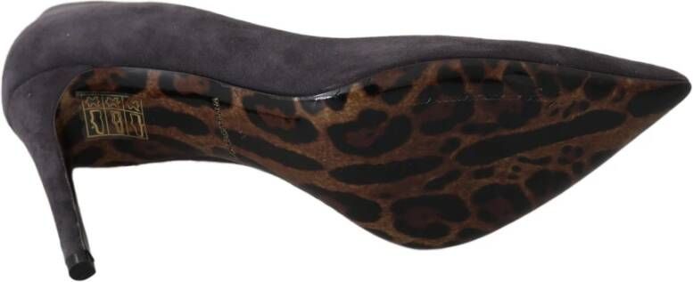 Dolce & Gabbana Suede lederen schoenen hakken Grijs Dames