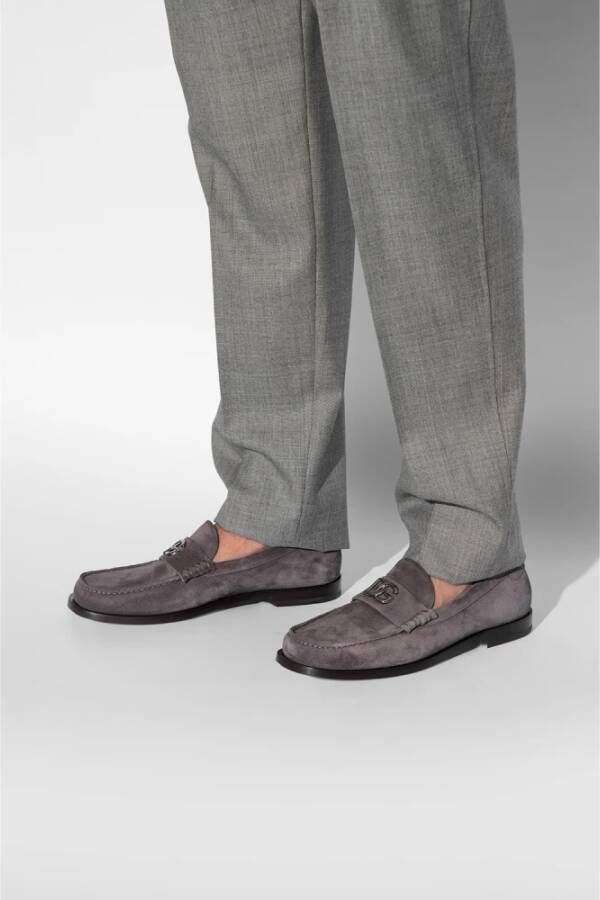 Dolce & Gabbana Suède loafers Gray Heren