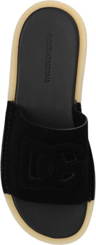 Dolce & Gabbana Suède pantoffels Black Heren