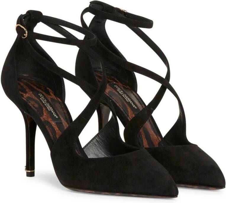 Dolce & Gabbana Suède puntige neus pumps Black Dames