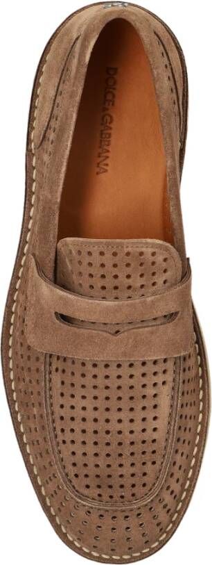 Dolce & Gabbana Suède schoenen type loafers Brown Heren