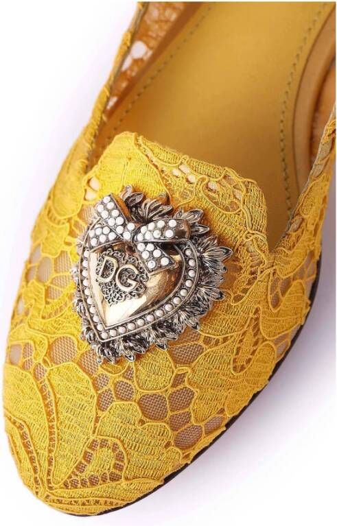 Dolce & Gabbana Taormina Devotion Ballet Flats voor vrouwen Yellow Dames