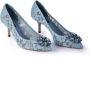 Dolce & Gabbana Taormina Jewels Laced Hakken Schoenen Blue Dames - Thumbnail 2